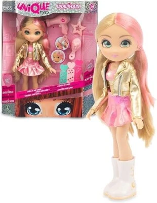 Giochi Preziosi Unique Eyes – Amy Doll | 25 cm Fashion Doll with Magic Hair & Ey