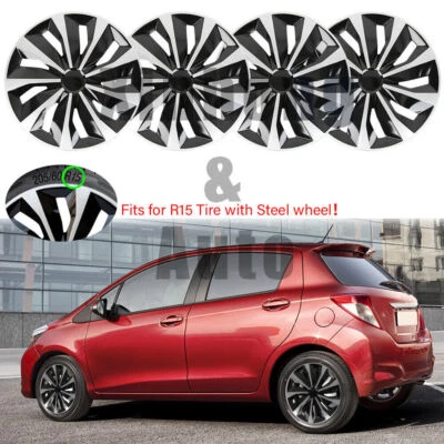 15" Wheel Cover Full Hub Caps fit R15 Tire &Steel Rim For Toyota Yaris 2009-2023 Foto 1 de 4