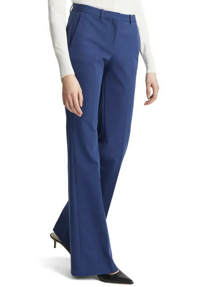 Theory Women's Demitria Pants Bright Navy size 10