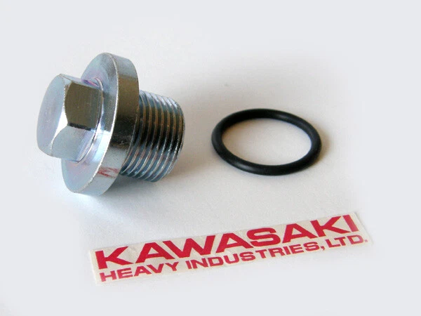 Tapón de drenaje de aceite perno y junta tórica sello de bandeja Kawasaki z1 kz1300 kz1100 kz1000 kz900 kz Foto 1 de 1