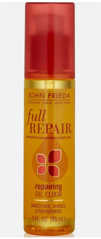 1 Elixir de aceite reparador reparador completo John Frieda, suaviza brillos fortalece 3 oz Foto 1 de 1
