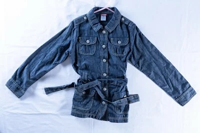 Camisa Gymboree Niñas Talla M Cambray Denim Volantes Túnica Mediana Azul Jean Foto 1 de 4