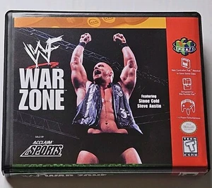 WWF War Zone SOLO FUNDA WWE Nintendo 64 N64 Caja CUALQUIER 4+ 20% DE DESCUENTO CALIDAD A+ - Imagen 1 de 5
