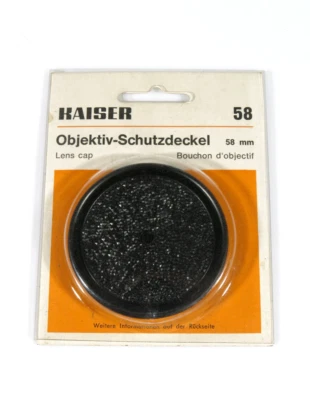 PRL) TAPPO LENTE OBIETTIVO OTTICA Ø 58 mm KAISER LENS CAP BOUCHON OBJECTIF Foto 1 de 3