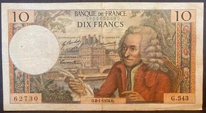 FRANCE, 1970, 10 FRANCS, Billete/Paper Money, #147c, Circulated, used - Picture 1 of 2