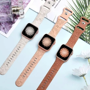 38/40/41/42/44/45/49mm Watch Band Silicone Sport Strap for Apple Watch - Photo 1 sur 22