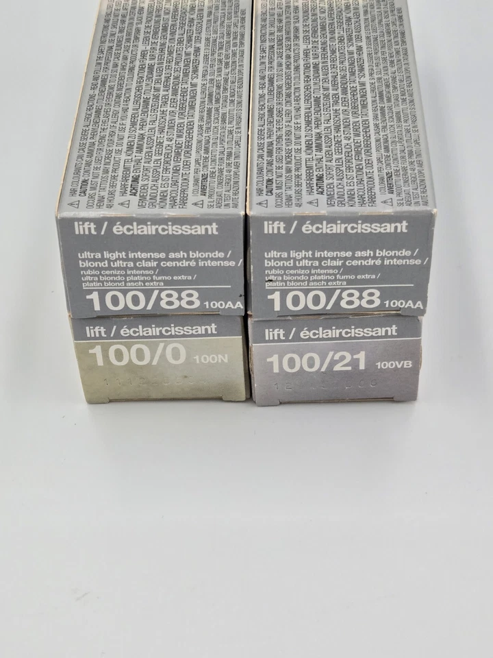 TIGI Copyright 2 OZ Lote de cuatro (2) 100/88 (1) 100/21, (1) 100/0 de elevación de color  Foto 1 de 4