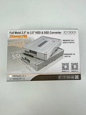 Icy Dock MB982IP-1S-1 Full Metal 2.5in to 3.5in SAS HDD & SSD Converter - Image 1 of 4