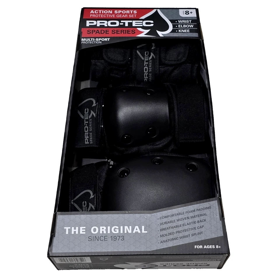 PRO-TEC Wrist Elbow Knee Pad Guards for Skateboard Scooter Roller Skate Ages 8