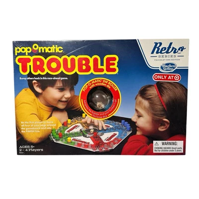 Trouble Pop O Matic Board Game Retro Series 1986 Edition Hasbro 2015 NEW SEALED - Image 1 of 4