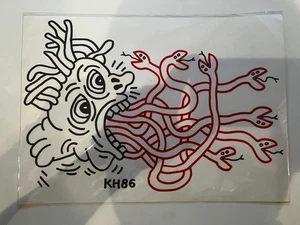 Keith Haring original drawing & foundation stamp 1986 - Picture 1 of 2