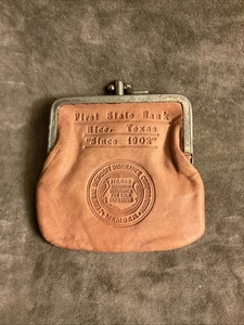 First State Bank Rice Texas Leathercraft Leder Geldbörse Ist Zustand - Bild 1 von 5