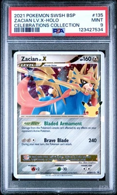 Pokemon Zacian LV. X - SWSH135 SWSH: Sword & Shield Promo Cards Promo PSA 9 MINT - Image 1 of 2