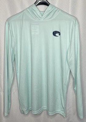 NWT COSTA MEN'S TECHNICAL HOODED SHIRT LONG SLEEVE MINT SIZE MEDIUM   Foto 1 de 4
