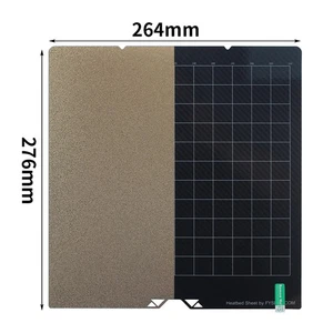 264*276mm Carbon Fiber PET PEI Sheet Steel Plate for S1C/Kobra 3 3D Printer - Afbeelding 1 van 8