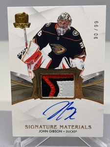 20-21 John Gibson SP-JG Signature Materials Cup /99 Anaheim Ducks - Bild 1 von 2