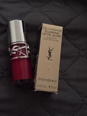YSL Loveshine 丰盈唇油光泽 #7 - 草莓之星 0.2 盎司/6 毫升全新带盒 — 第 1/4 张图片