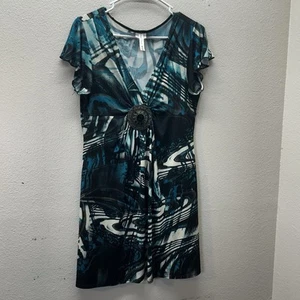 VTG Heart Soul Babydoll Mini Dress Embellished Y2K 2000's Fairy Faux Wrap Sz XL - Picture 1 of 8