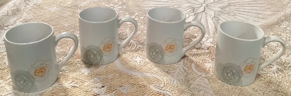 Juego de 4 tazas de café Corelle Coordinates Soliel Roses Foto 1 de 4