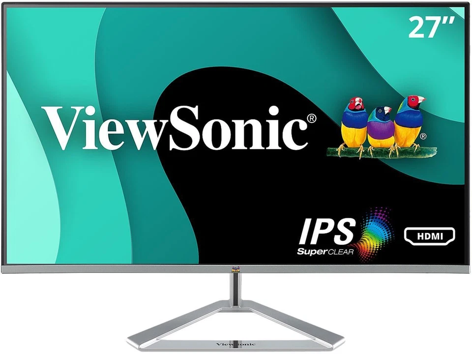 ViewSonic VX2776-SMHD 27 Inch 1080p Frameless Widescreen IPS Monitor with HDMI - Image 1 of 4