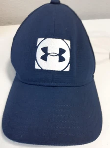 Under Armour Golf Youth Classic Fit Navy White Hat Cap Sz Youth XS/S - Picture 1 of 5