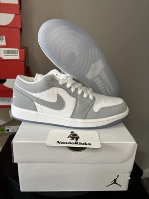 Nike Air Jordan 1 Low Wolf Gris DC0774-105 Mujer Nuevo Foto 1 de 4