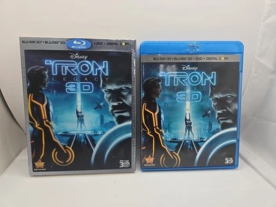 Disney Tron Legacy 3D Blu-Ray DVD Movie Video 4 Disc Combo Pack W/ Slipcover F/S - Image 1 of 4