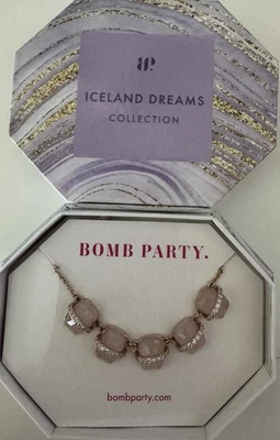 *NUEVO* Fiesta Bomba, Collar Sueños Islandia, Cristal de Roca Brillo RBP4140  Foto 1 de 3