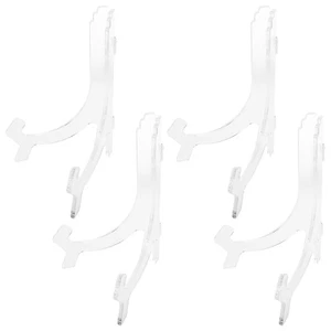 Soportes de exhibición caballetes transparentes 4 piezas: soporte de placa para gabinetes - foto transparente - Imagen 1 de 12
