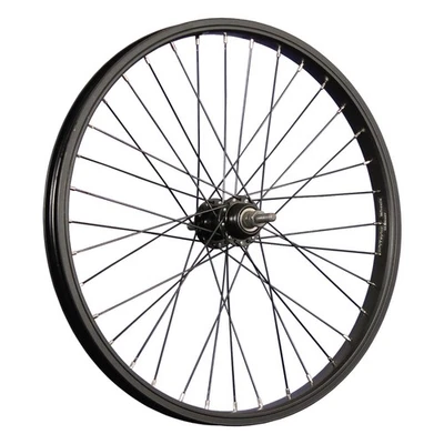 Laufrad 20 Zoll Hinterrad Fahrrad BMX 36 Loch 10mm Achse Aluminium Felge schwarz - Bild 1 von 4