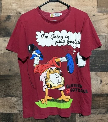 Camiseta de fútbol vintage Garfield I’m Going To Play talla M Foto 1 de 2