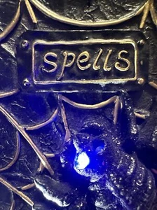 Witch Spell Book Luminary LED Flashes Light Spiders Eyes Halloween Decoration - Picture 1 of 17