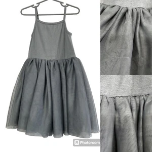 Old Navy Toddler Girls Fit & Flare Sleeveless Rib-Knit Tutu Dress Gray Size 4T - Picture 1 of 6