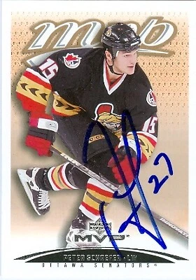 Peter Schaefer autographed Hockey Card Ottawa Senators 2003 Upper Deck MVP #298 - Image 1 of 1