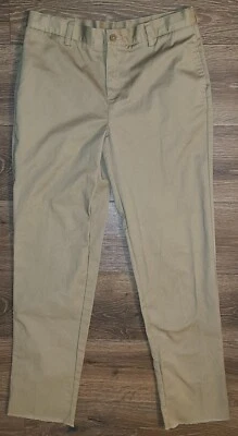 Calça chino cinza frente lisa cintura ajustável pré-bainha masculina tamanho 18; 14-15 anos - Imagem 1 de 4
