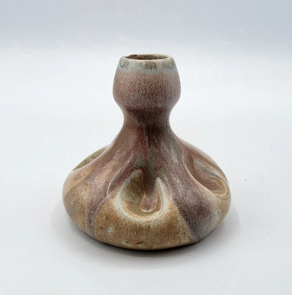 Petit vase en grès de Beauvaisis émaillé flammé signé Charles Greber Art Nouveau - Photo 1/4