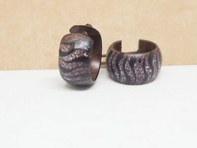 Pendientes de madera coco animal print - Imagen 1 de 4