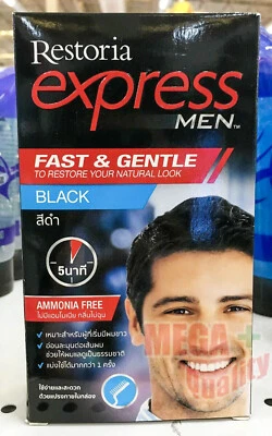 Restoria Express For Men Restoring Hair Dye Cover Grey Hair Color Cream BLACK - image 1 of 3