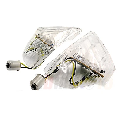 Clear Led Signal Light w/ Cover For Suzuki Gsx-R 1000 2005 2006 Gsxr 600 750 - Imagem 1 de 4