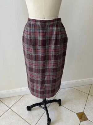 Falda Plisada Midi 100% Lana Tartán Clan Anderson Auténtica De Colección Pendleton 8 Foto 1 de 4