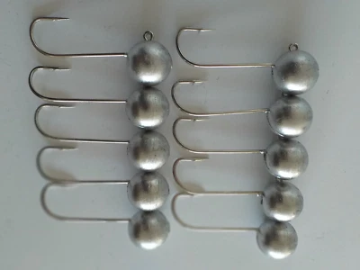 10 St. Jigköpfe/Rundköpfe 200g.  9/0 Mustad  Meeresangeln, Norwegen, Irland - Bild 1 von 4