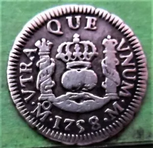 FERNANDO VI, 1/2 Real, 1758, MÉXICO -M, Plata, COLONIAL ESPAÑOL - Imagen 1 de 2