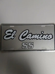 El Camino SS Silver background with white letter and black around outside letter - Picture 1 of 3