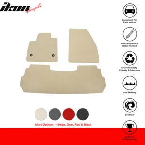 Fits 17-24 Cadillac XT5 Beige Nylon Floor Mats Front Rear Custom Carpets Liner - Picture 1 of 10