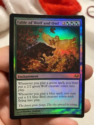 MTG Magic the Gathering FOIL Fable of Wolf and Owl Eventide NM - Image 1 of 4