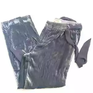 Elevenses Velvet Slacks Gray with pockets size 4 SILK CAREER TROUSERS - Picture 1 of 5