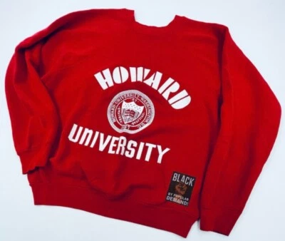 Vintage HBCU Howard University x Black by Popular Demand Red Crewneck Sweatshirt - Image 1 of 3