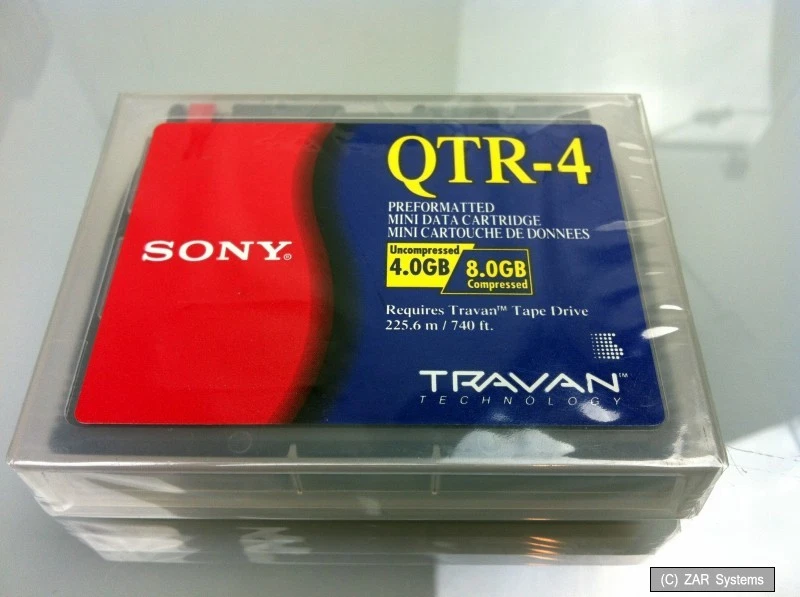 Sony Travan 8GB QTR-4 Kassette, MINI DATA CARTRIDGE, Streamer Band Datenband NEU - Bild 1 von 1