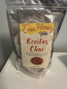 True Honey Chai Rooibos - Decaf 24 Tea Bags Honey Crystals Organic No Caffein