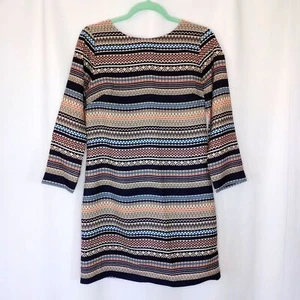 Mini Vestido Para Mujer J.Crew Retro Mangas 3/4 Colorido Forrado a Rayas Talla: 4 - Imagen 1 de 6
